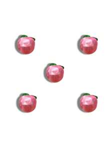 5个树脂透明逼真3D草莓樱桃吊坠，DIY饰品，耳环，手机壳，钥匙扣配件