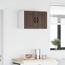 vidaXL Meuble mural de cuisine avec porte Chêne Marron 60 x 31 x 40 cm - Tabac - Voir 4