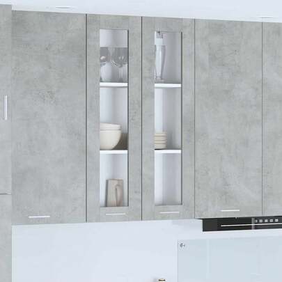 vidaXL Armário suspenso cinza beton 60 x 31 x 100 cm Bois d'ingénierie