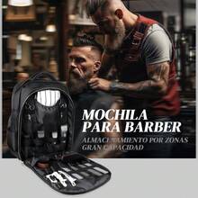 Mochila Organizadora para Barbero - Bolsa Profesional de Herramientas con Compartimentos Acolchados y Gran Capacidad - Negro - Ver 5