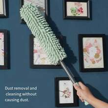 Extendable Dust Brush Car Cleaning Tool, Stainless Steel Long Feather Duster, Multi-Functional Reusable Home Dusting Small Brush - A - View 7