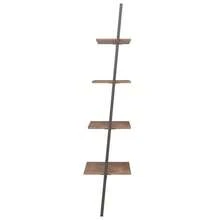vidaXL Étagère comprenant 4 niveaux Marron foncé et noir 64x34x150,5cm - Tabac - Voir 4