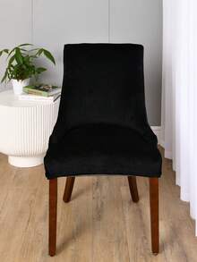 2pcs Silver Fox Plush Armchair Covers, Solid Color Dust-Proof & Wear-Resistant Dining Chair Slipcovers, Suitable For Dining Room, Living Room, Bedroom, Hotel, Home Decor, All Seasons - Multicolor - View 7