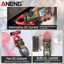 Pinza Amperimétrica Voltímetro Multímetro Aneng Pn108, 6000 Conteos Comprobador Resistencia Capacitancia Temperatura Hz NCV Detector De Corriente Amperimetro Gancho - Rojo - Ver 3