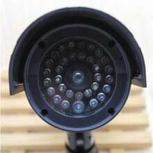 Cámara de  Ficticia con Luz LED Intermitente - Simulación de Videovigilancia para Disuasión, a Pilas, Color Negro - Negro - Ver 3