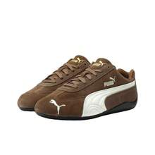 Giày thể thao cổ thấp đế mỏng thoải mái, đa năng, dòng PUMA Speedcat làm từ da thật, dành cho cả nam và nữ. - Nâu sẫm - Xem 3