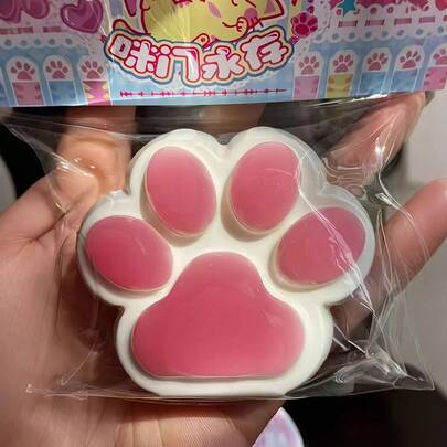 1pc Silicone Cat Paw Toys, Grape Texture, Slow Rebound, Durable, Stress Relieving For Children/Adults To Play With, Perfect For Children/Adults, Holiday/Halloween/Christmas Gifts, Available In Green, Purple, Orange, Blue, Pink