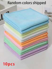 5/10/15片/套 柔软速干吸水海绵布套装，适用于家庭清洁 - 颜色随机，厨房、浴室、家居用品 - 彩色 - 查看 12