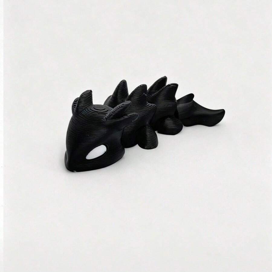 2026 New 3D Printed Dragon - Black Dragon Figurine, Creative Gift, Animal Model Toy, Birthday Gift, Holiday Gift, Present - Multicolor - View 1