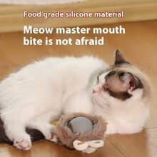 1pc LED Interactive Cat Toy Ball, USB Rechargeable Automatic Rolling Cat Teaser Toy With Plush Anti-Slip Base (Low Voltage Design, Striped Glowing Ball, Lightweight & Quiet, Suitable For All Indoor Cat Breeds) - Multicolor - View 7