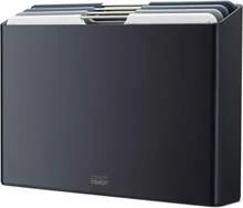 Joseph Joseph Folio 4-Piece Colour Coded Cutting Board Set, Slimline Case For Organized Kitchen Storage, Graphite - MàuB - Xem 1