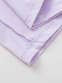 Balabala Unisex Short Sleeve T-Shirt, Classic Round Neck, Breathable Quick-Dry Fabric, Comfortable For Summer Wear - Pink Purple - View 8