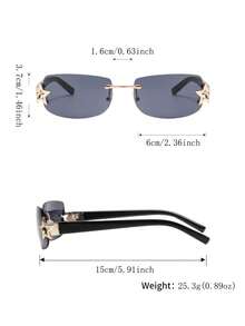 1 par herrglasögon med plastbågar, rektangulära, eleganta retro-glasögon, mångsidiga och moderiktiga, lämpliga för affärsresor, pendling, dagligt kontor och interna möten. - Multifärgad - Visa 7