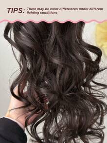 爪形马尾假发，棕色，32英寸长波浪卷，耐热纤维合成马尾假发，适合女士派对和日常使用。 - 棕色 - 查看 6
