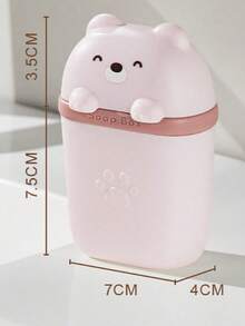 1pc Cute Bear Design Soap Box, Daily Outdoor Travel Drainage Soap Holder Container, New Model Sealed Soap Case, Essential Living Supplies For Trips