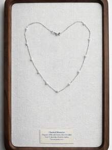 925纯银星光珍珠项链，简约珍珠链，优雅日常饰品