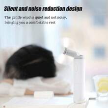 Ventilador portátil mini, carga USB, velocidad de viento ajustable de 3 velocidades, ventilador personal plegable de mano para pestañas, adecuado para niñas, damas, viajes, actividades al aire libre - Lápiz labial - Ver 4