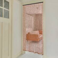 Bamboo Wood Beaded Curtain, 52 Strings Natural/Walnut Door Curtain, Bamboo And Wooden Doorway Curtain, 52-String Natural Bead Partition, Large Door Curtain For Privacy, Room Divider, Wall Decor, Vintage & Bohemian Style,  79x35 Inch Room Divider For Doorway, Window, Boho & Rustic Decor, Noise Reducing, Includes Wooden Track & Rings - màu nâu cà phê - Xem 6