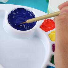2pcs Large Thick Palette, Art Painting Watercolor Gouache Acrylic Color Mixing Tray - Multicolor - View 8