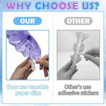 17 Pcs Winter Wonderland Drations Kit, Blue Purple Teal Hanging Snowflake Ornamen, Happy Birthday Banner, Paper Fans, Pompoms Set For Girls 1st 2nd 3rd 4th 5th Frozen Themed Birthday Supplies - 杏色 - 查看 4