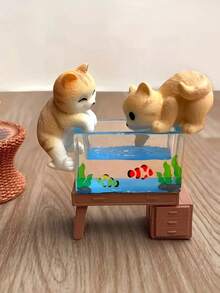 Đồ trang trí bể cá hình mèo mini dễ thương, tượng mèo bằng nhựa resin dùng trong bể cá, đồ trang trí để bàn mini bằng nhựa resin, tượng trang trí tiểu cảnh sáng tạo, đồ trang trí tiểu cảnh, đồ trang trí nhà cửa, đồ trang trí sân vườn, đồ trang trí tự làm, quà tặng ngày lễ - Nhiều màu - Xem 2