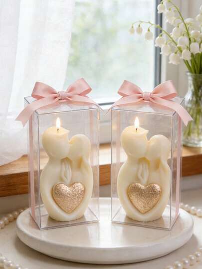 1pc Romantic Couple Hug Silicone Mold - Anti-Aging Long-Lasting Easy Demold For Candle/Soap/Resin Craft Candle Mold Wedding Decoration Women's Valentine's Day Gift Home Ornament