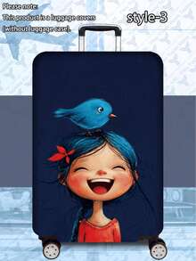 1pc Luggage Cover Suitcase Protective Sleeve, Multiple Sizes Available. Made Of Polyester Fiber, Scratch-Resistant & Wear-Resistant, Unisex. Ideal For Business Trips And Summer Vacations. Easy To Hand Wash And Detachable, A Must-Have Travel Accesso - Multicolor - View 38