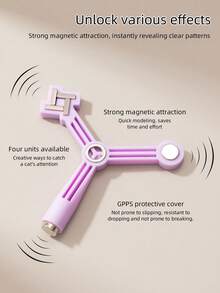 Multi-Function 4-In-1 Magnetic Glass Bead Cat Eye Nail Polish Glue Specialized Powerful Magnet Tool Translation