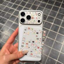 Cartoon Panda, Puppy, Bow Shaped Heart, Embossed Sticker+High-Definition Rear Camera Tempered Glass Film Compatible With Apple 17 Promax, Apple 17 Pro Phone Lens Film, Camera Lens Film, With Protective Layer, Minimalist Design - Lens Protector + Dog Head Apple - View 8