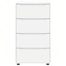 vidaXL Armarios de almacenamiento 2 unidades blanco 60 x 48 x 105 cm - Blanco - Ver 8