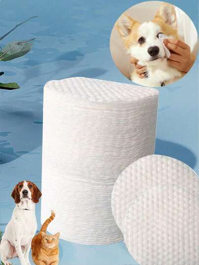 100-200pcs Pet Eye & Face Cleaning Wipes, Remove Tear Stains, Dog Eye Cleaning Tool, Gentle Eye, Face & Ear Cleansing Pads, Suitable For Cats & Dogs - Non-Irritating, Easy To Use Face Cleaning Pads, Portable Soft Polyester Material