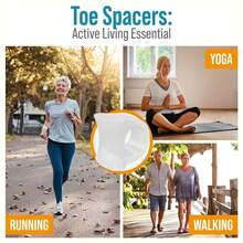 1 pereche de pernuțe separatoare moi pentru degetele de la picioare, tampoane confortabile pentru îngrijirea picioarelor, potrivite pentru tocuri înalte și pantofi sport - alb - Vizualizare 8