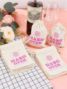 10件/5件装紧急解酒套装，单人派对酒精急救包，帆布袋，应急求生包，婚礼礼品袋，红十字会亚麻礼品袋。适用于单人派对、母亲节、毕业典礼、康复活动派对装饰、创意小礼物、节日用品、生日派对用品、生日礼物、手工装饰、婚礼装饰。 - 彩色 - 查看 3