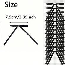 10 Pieces Elegant Black Bow Cake Topper Set - Polyester, No Electricity Required, Weddings, Birthdays, Graduations, And Parties - Versatile Home And Event Decoration, Cake Decoration Supplies Halloween,, And Party Supplies EBOP - màu đen - Xem 9