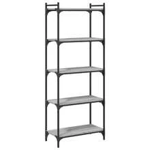 Libreria vidaXL a 5 livelli sonoma gris 60x30x154 cm - Grigio - Visualizzare 6