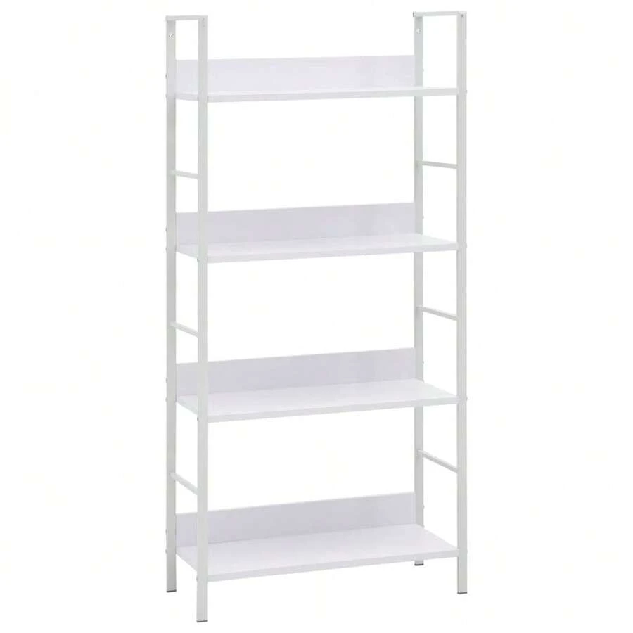 vidaXL Biblioteca 4 ebenex blanca 60x27,6x124,5 cm madera ingeniería - Blanco - Ver 1