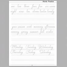 Libro de práctica de caligrafía moderna para adultos: Cuaderno de trabajo de lettering a mano con alfabetos, palabras y frases | Práctica de fuente de arte en inglés de 32 páginas para principiantes - Beis - Ver 3