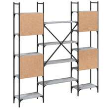 Bibliothèque vidaXL sonoma gris 155,5 x 24 x 166,5 cm, fabrication en bois - Gris - Voir 7