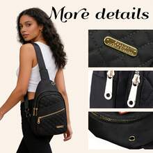 2026 Solid Color Quilted Waist Bag - Casual Large Capacity Zipper Chest Bag, Adjustable Crossbody Bag, Daily Use, Lightweight And Waterproof Valentine's Day Gift,Dhgate,Bolsos Para Mujer,Bolsos De Mujer Elegantes,Card Holder,Purse,Crossbody Bags For Women,Purse,Purses And Bags Women,Travel Essential,Mother's Day,Mom,Mother's Day Gift,Flower,Jewelry,Mother's Day Decorations,Mother's Day Party Supplies,Women,Pink,Gift Set - 黑色 - 查看 5