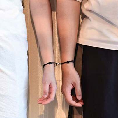 juego de pulseras para parejas, promesa de amor eterno, regalo de joyería para pareja o mejor amigo