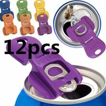 Avant Grub Upgraded 6-Pack Beverage Anti-Theft Lids 2.0, 12-Pack, Easy-Open Canned Drinks. Colorful Beverage Can Protector Covers, Suitable For Soda, Effectively Prevent Insects, Bees And Dust From Entering, Ideal For Parties, BBQs, Beach Activities. - Multicolor - View 9