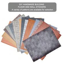 1pc Miniature Dollhouse Wallpaper With Adhesive, Suitable For 1:6 - 1:12 Scale Architectural Models - As Photos - View 5