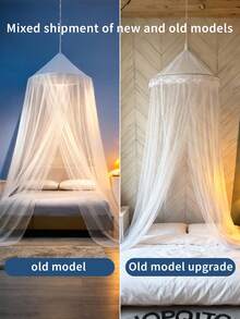 1件装蚊帐，适合女孩，适用于单人床/双人床，吊顶式圆顶蚊帐床帐，适用于单人床、女孩床、成人床，优雅超大/大号床帐，时尚圆顶蚊帐床帐，适合装饰婴儿床和成人床