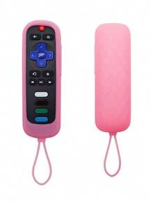 1pc Cute Cat Ear Silicone Remote Control Case | Anti-Scratch Protective Cover With Anti-Lost Lanyard, Easy-Press Buttons, Infrared Window Compatible, Universal Fit/Silicone Remote Control Cover For  TV Remote/ Simple Remote/ Voice Remote (Not With Headphone Jack) For School,Office,Household,Travel,Bag,Organizer,Storage - 彩色 - 查看 11
