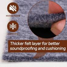 antideslizante para alfombra, alfombra de fieltro extragrande de 10 x 14 pies, almohadillas para orejas antideslizantes acolchadas, almohadillas para orejas de fieltro para suelos de - 304 mx 426 m - Ver 2