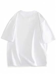 GRDR Men's All-Match Shiny Star Round Neck Short Sleeve T-Shirt, White Starry Casual Versatile Top, Breathable & Moisture-Wicking Comfortable, Spring/Summer - White - View 4