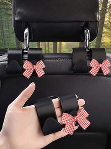 1/2 pezzi Gancio per sedile auto con texture in fibra di carbonio, accessori interni auto multifunzionali e nuovi - A - Visualizzare 9