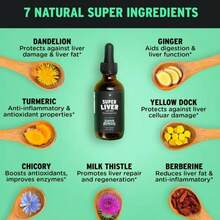 SuperBonsai Super Liver -Natural Ingredientswith Milk Thistle And Dandelion Root - Daily LiverSupport And Detox -GMO Free, Gluten Free, Vegan - 1Bottles - 查看 3