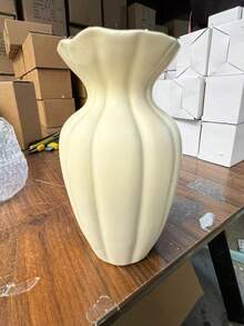 Jarrón plano con forma de O, adecuado para la decoración del dormitorio y la sala de estar - Multicolor - Ver 11