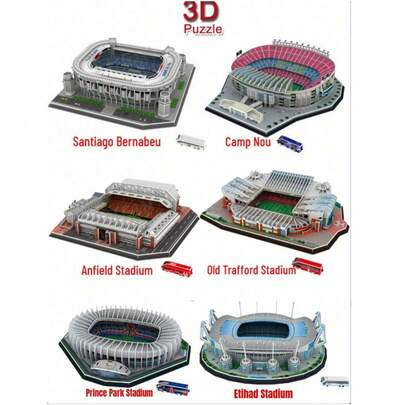 Mô hình sân vận động bóng đá 3D bằng giấy cỡ lớn, được thiết kế đặc biệt dành cho người hâm mộ bóng đá cổ vũ cho đội bóng yêu thích của họ! Bóng đá, Liverpool, Qatar